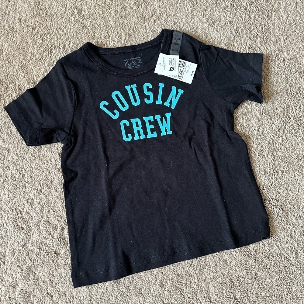 Boys Cousin crew shirt 18-24 mths. nwt